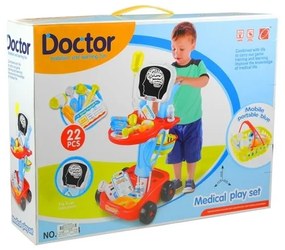 Wózek lekarski z akcesoriami 22 elementy