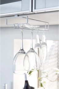 Biały wiszący metalowy uchwyt na kieliszki do wina Tower – YAMAZAKI