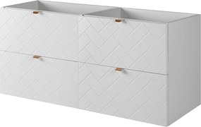 Meble łazienkowe, Biały Mat, 120 x 57 x 46 cm, złote uchwyty