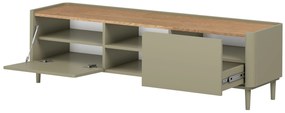 Szafka RTV Elivo 170 cm na nóżkach - eukaliptus / dąb baltic dune