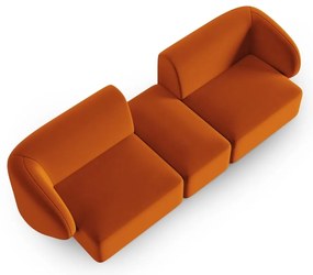 Aksamitna sofa w kolorze terakoty 246 cm Paolo – Milo Casa