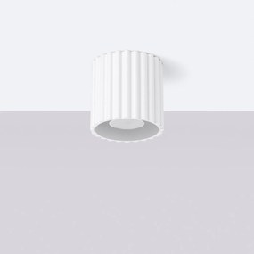 Plafon AURA 1 biały GU10 ryflowany SOLLUX  LIGHTING