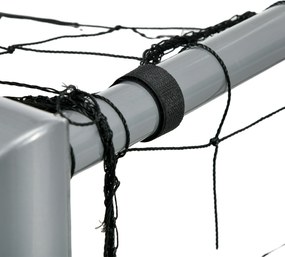 SPORTNOW Bramka piłkarska odporna na warunki atmosferyczne, stabilna konstrukcja metalowa, siatka odporna na rozdarcia, 160W x 240D x 85S cm, Szara