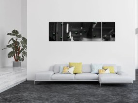 Abstrakcyjny obraz - zielone kulki (170x50 cm)