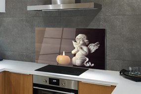Panel Kuchenny Szklany Modlitwa Anioła przy Świecy