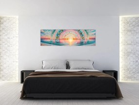 Obraz – Mozaika zachodzącego słońca (170x50 cm)