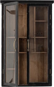 Czarna witryna z litego drewna jodłowego wisząca 50x80x14 cm Hazem – Bloomingville
