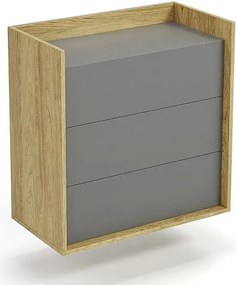 Komoda modułowa hikora + szary przykurzony M9-P06