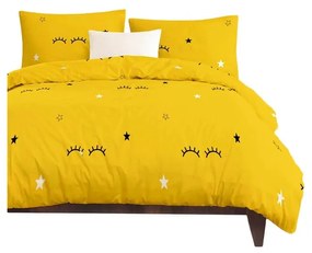Żółta pościel dziecięca jednoosobowa 140x200 cm Dide – Mijolnir