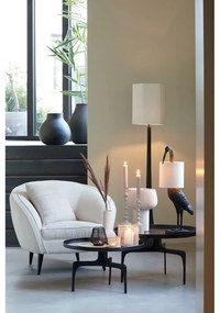 Biały fotel z materiału bouclé Almond – Light &amp; Living