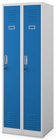 Szafka pracownicza metalowa czterokomorowa niebieska
