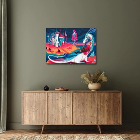 Obraz - Książę i smocza księżniczka (70x50 cm)