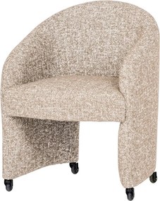 Beżowe tapicerowane krzesło biurowe Cordo – WOOOD