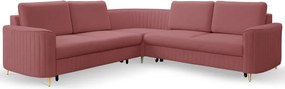 Narożnik LAREN nowoczesna sofa z funkcją spania pojemnik na pościel lewa strona CASTEL 59 251x251x85 cm