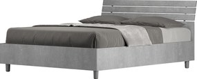 Łóżko bez stelaża 140x190 Nachylony zagłówek z listwami cementu Ankel