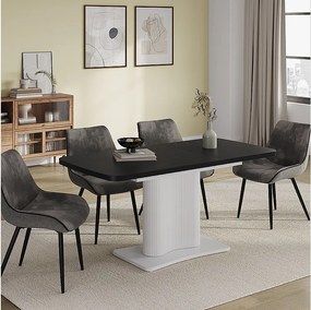 Stół jadalny czarny/biały 120x80x77.4 fenaro