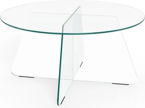 Szklany okrągły stolik ø 80 cm Samos – Actona