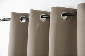 Beżowa zasłona OXFORD 140x250 cm Zawieszanie: Metalowe pierścienie
