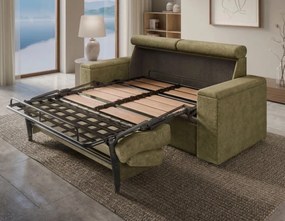 Sofa - kanapa do spania Volta 160x200 cm, z pojemnikami, materacem i stelażem włoskim