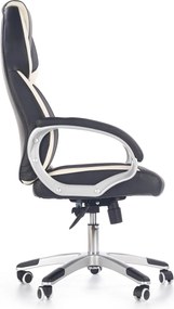 Fotel biurowy tapicerowany ekoskórą Barton