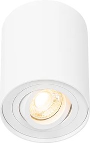 Biały nowoczesny plafon sufitowy z możliwością obrotu i pochylenia - Rondoo up