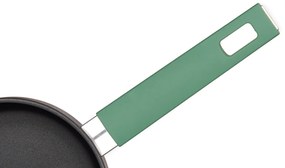 Aluminiowy rondel z zieloną rączką, Ø 16 cm
