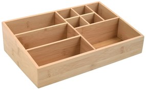 Bambusowy organizer łazienkowy na kosmetyki w naturalnym kolorze Isalys – MSV