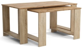 Stoliki kawowe ZESTAW STOLIKÓW 90+65cm MORI Dąb Sonoma/Dąb Wotan