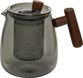 Dzbanek do zaparzania z szarego szkła TWISTED LIME, 800 ml