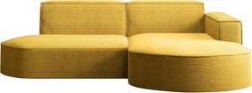 Narożnik MODENA STUDIO, tkanina sztruksowa Poso, Żółty, Prawy