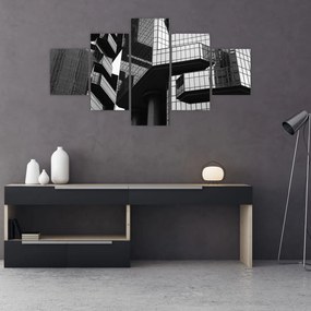 Obraz szklanych budynków (125x70 cm)