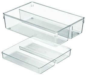 Dwupoziomowy organizer do szuflad kuchennych iDesign Linus, 31x20 cm