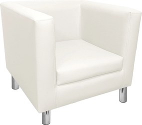 Fotel Monaco tkanina Eko-skóra : Kolor nogi - Chrom, Kolor tkaniny - EKO-SKÓRA - 10D, Wysokość nogi - 15 cm