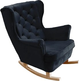 Fotel Relax z Tapicerowanym Siedzeniem i Podłokietnikami, Fotel TV 102x81x95cm Czarny_29863