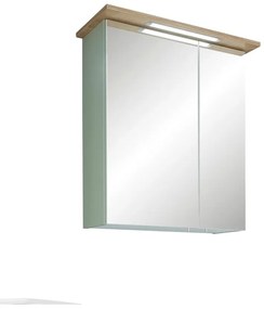 Zielona wisząca szafka łazienkowa z lustrem 60x72 cm Set 963 – Pelipal