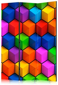 Parawan dwustronny 3D 135x172 cm 3-częściowy wielokolorowy ARTGEIST B