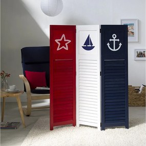 Parawan 130x105x1,7 cm morski