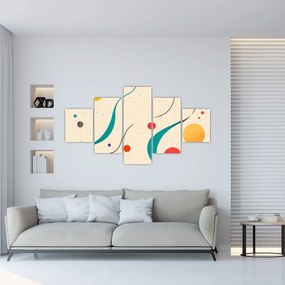 Obraz - Minimalistyczna kolorowa ilustracja (125x70 cm)
