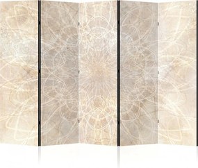 Parawan pokojowy 5-częściowy 225x172 Dwustronny dekoracyjny boho minimalistyczny Beżowy Beżowa Rozeta Pustynna
