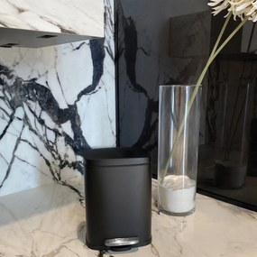Spirella Kosz na śmieci z pedałem soft-close Akira 12 l, matowy czrny, 12 l