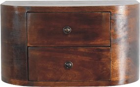 Artisan Furniture Lite drewno Wisząca Szafka Nocna Lunar z 2 Szufladami