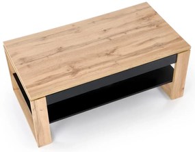 Ława podnoszona BETTY 114x65(92)cm dąb artisan/czarna HALMAR