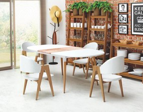 Krzesło na metalowym stelażu pokryte ekoskórą K247