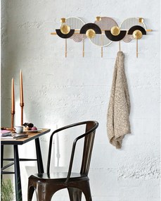 Wieszak w złoto-czarnym kolorze Mauro Ferretti Art