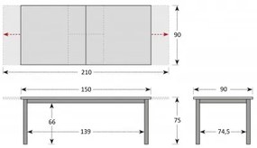 CONCEPT YELMO FSC 6+1 - zestaw sof ogrodowych (aluminium/dąb)