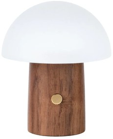 Biała/w ciemnym naturalnym kolorze lampa stołowa LED (wysokość 7 cm) Alice Mushroom – Gingko