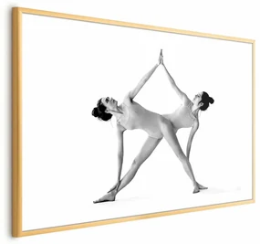 Plakat Joga 42x29,7 cm z ramą złotą z marginesem ARTGEIST B