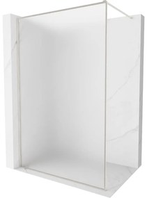 Mexen Kioto-XF ścianka prysznicowa Walk-in z ramką 60 x 202 cm, szron 10 mm, nikiel szczotkowany - 800-060-104-97-30-X