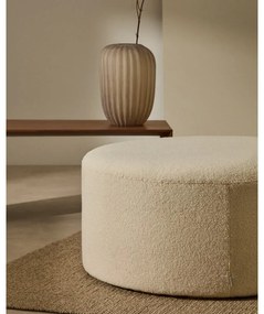 Kremowy puf z materiału bouclé Kaeli – Kave Home