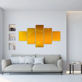 Abstrakcyjny żółty obraz (125x70 cm)